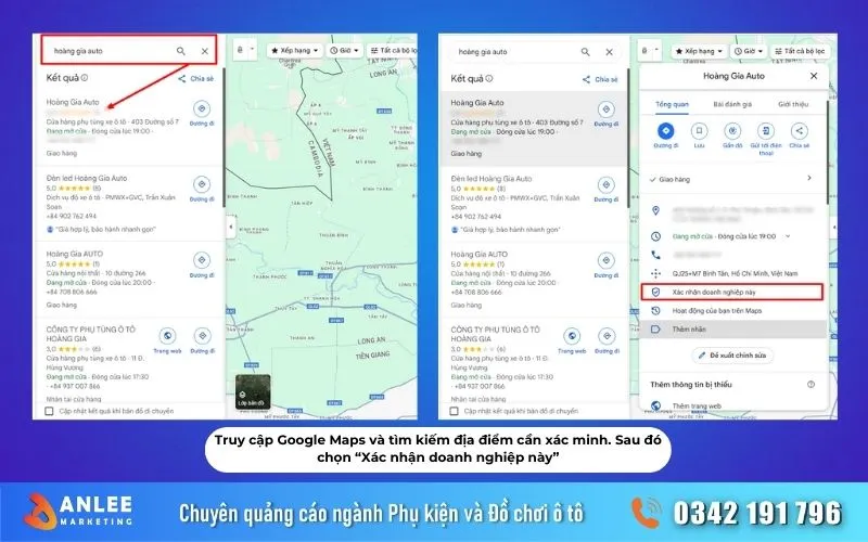 Cách tạo địa điểm trên google maps cho ngành phụ kiện ô tô 19 Sau khi thông tin Maps đã hiển thị, nên tiến hành xác minh để có thể đăng bài viết, sản phẩm hoặc trả lời đánh giá khách hàng