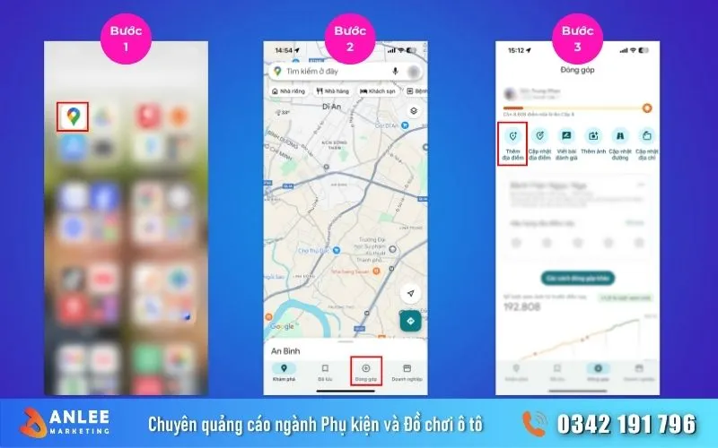 Cách tạo địa điểm trên google maps cho ngành phụ kiện ô tô 14 Sử dụng ứng dụng google maps trên điện thoại để tạo địa điểm