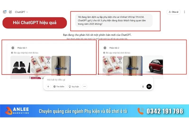 Khi có yêu cầu cụ thể Chat GPT trả lời nhanh chóng và đúng với ý định anh em đang cần