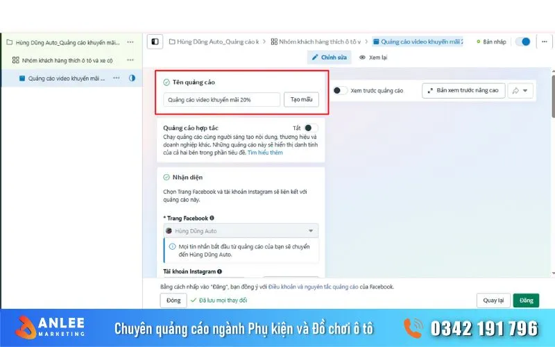 Trong phần cài đặt quảng cáo, anh em có thể chọn được bài quảng cáo và hình thức hiển thị quảng cáo