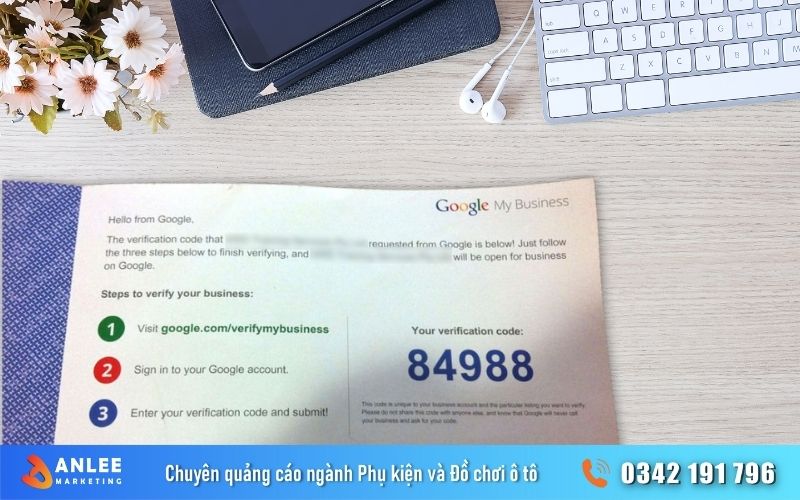 Xác minh qua thư anh em sẽ nhận được bưu thiếp có chứa mã PIN 5 chữ số