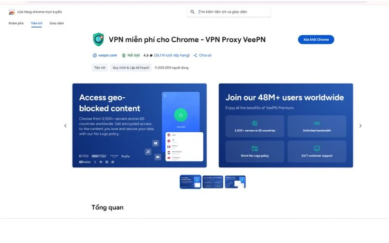 Cài đặt Extension để chuyển IP trình duyệt từ Việt Nam sang IP Mỹ