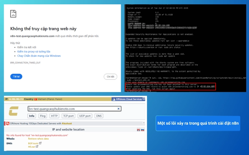 Trong quá trình (Self-hosted) tự cài đặt n8n trên VPS bạn sẽ không tránh khỏi các lỗi. Bạn hãy xem chi tiết để tránh lỗi nhé 