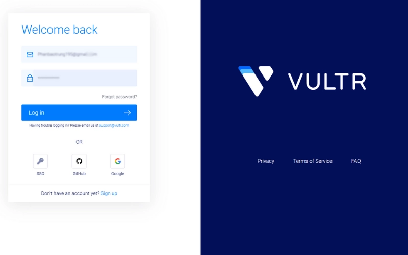 Đăng ký VPS tại bất kỳ nhà cung cấp nào bạn phù hợp. Anlee đang sử dụng VPS của Vultr vì tính theo giờ 